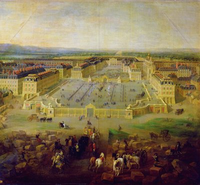 Das Schloss von Versailles und der Place d